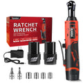 Cordless Electric Ratchet Wrench Set, 12V, 45ftlbs,Variable Speed Power Ratchet Wrench,with Batteries2,Automotive Repair Tools, Electric Tools Cordless,Hardware,Impact,Heavy Duty