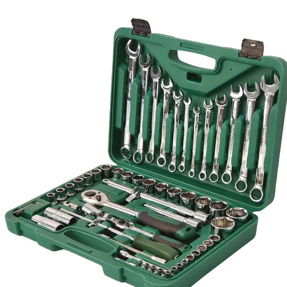 61-Piece Mechanics Tool Set, Socket Tool Set - Including Ratchet Set Metric Drive Socket Wrenches Set