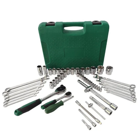 61-Piece Mechanics Tool Set, Socket Tool Set - Including Ratchet Set Metric Drive Socket Wrenches Set