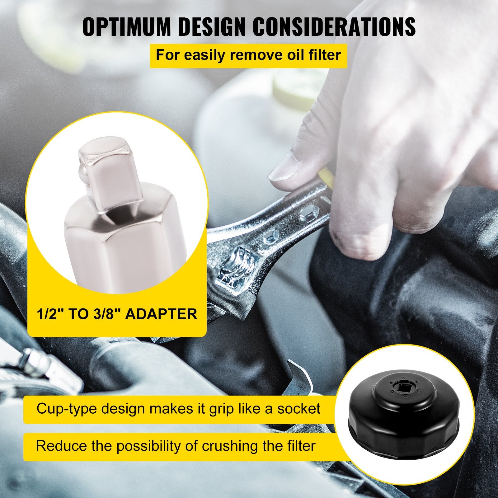 Oil Filter Socket Set, 14 Pcs