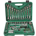 61-Piece Mechanics Tool Set, Socket Tool Set - Including Ratchet Set Metric Drive Socket Wrenches Set